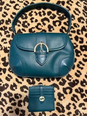 Shoulder purse with matching wallet and crossbody strap